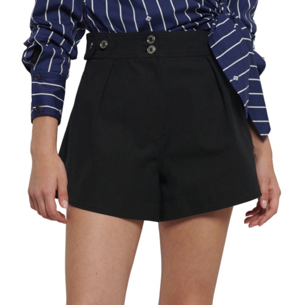 Derek Lam Black High-Waist Tailored Shorts NWT